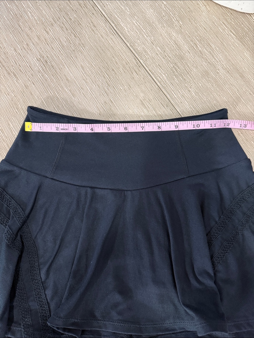 Free people check out my topspin black mini skirt shorts skort S - Picture 7 of 11
